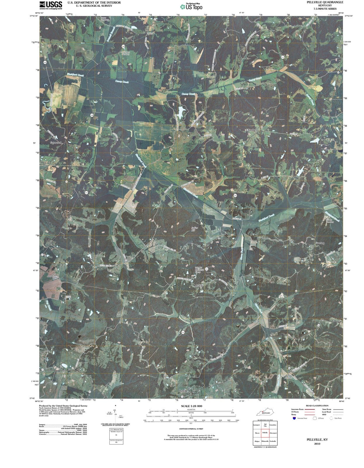 2010 Pellville, KY - Kentucky - USGS Topographic Map