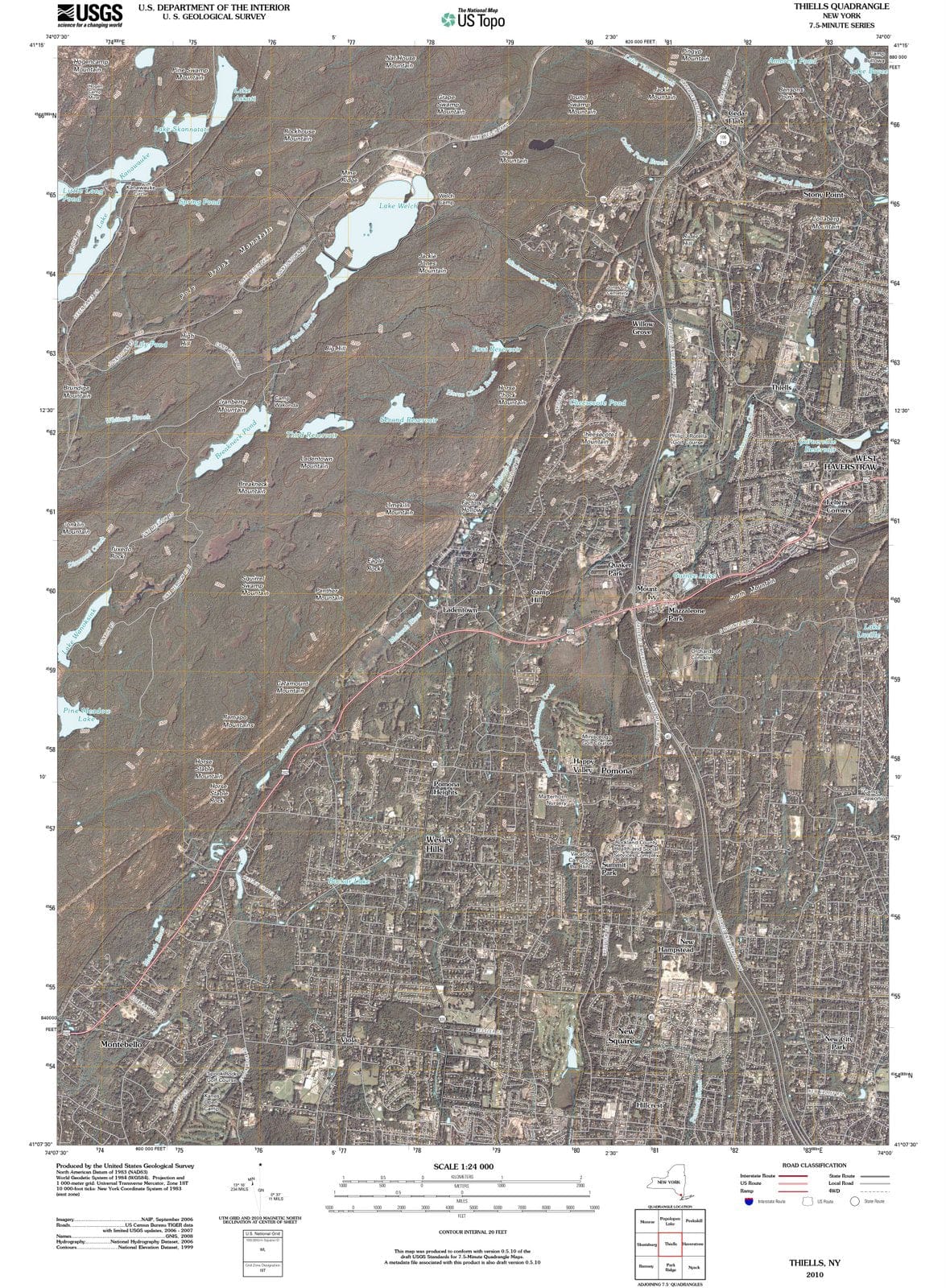 2010 Thiells, NY - New York - USGS Topographic Map