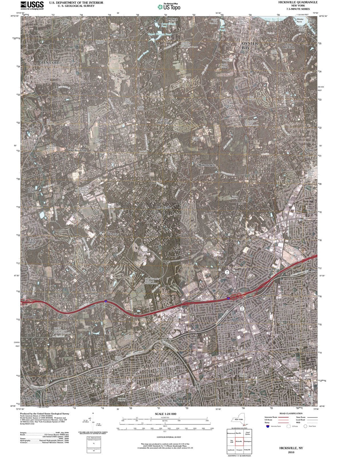2010 Hicksville, NY - New York - USGS Topographic Map