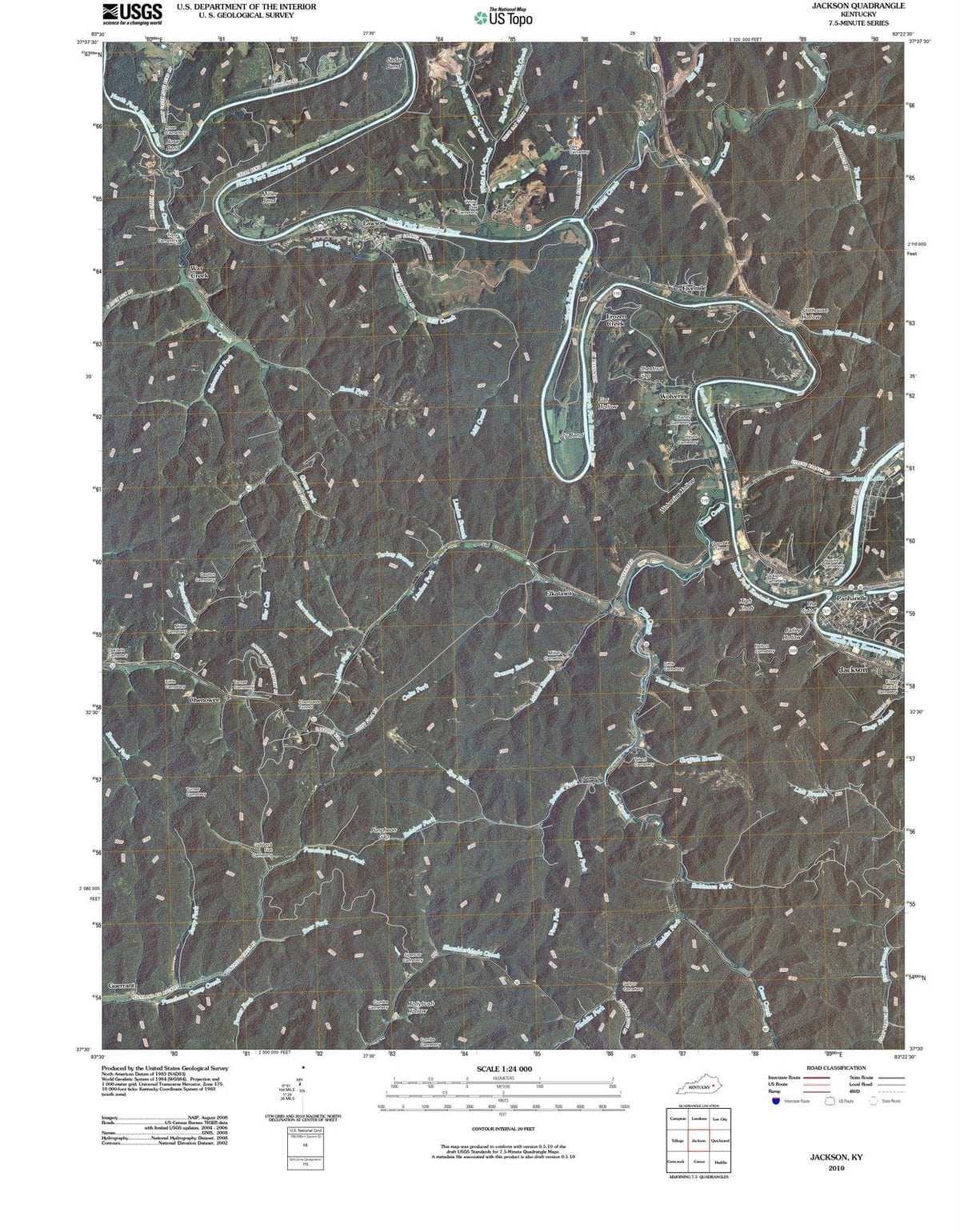 2010 Jackson, KY - Kentucky - USGS Topographic Map