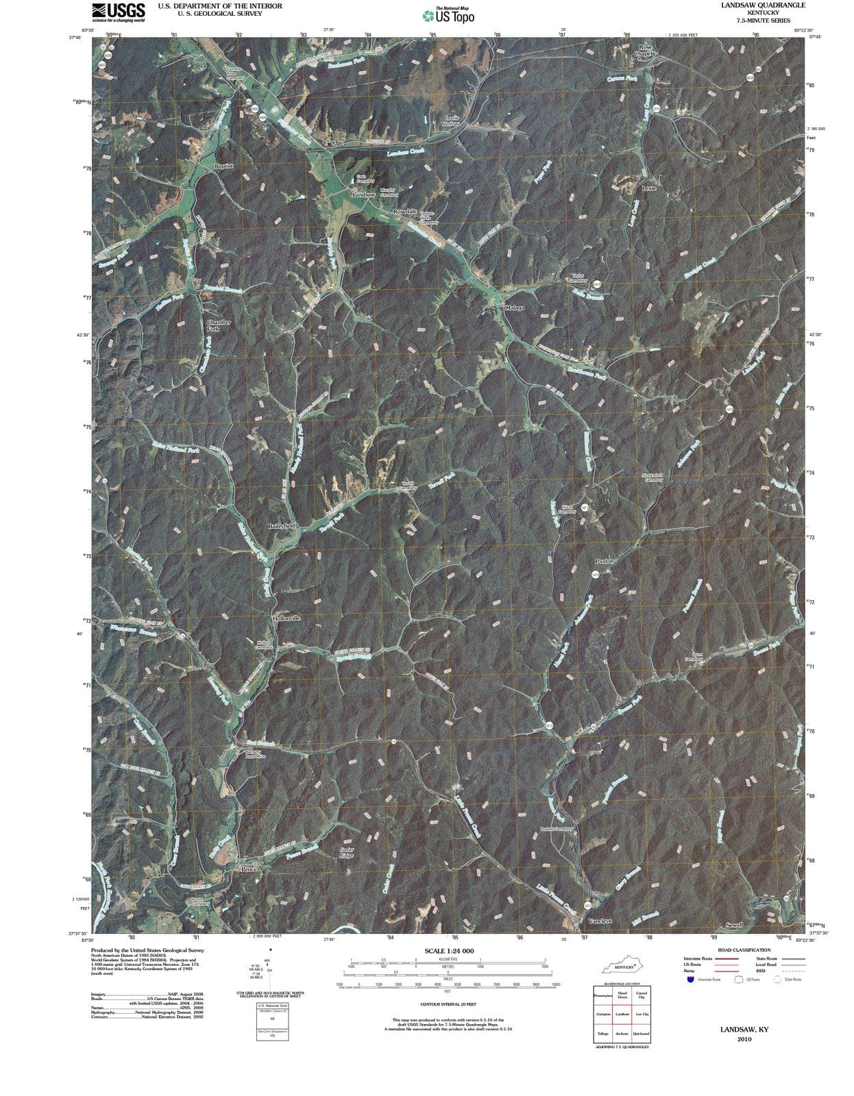 2010 Landsaw, KY - Kentucky - USGS Topographic Map