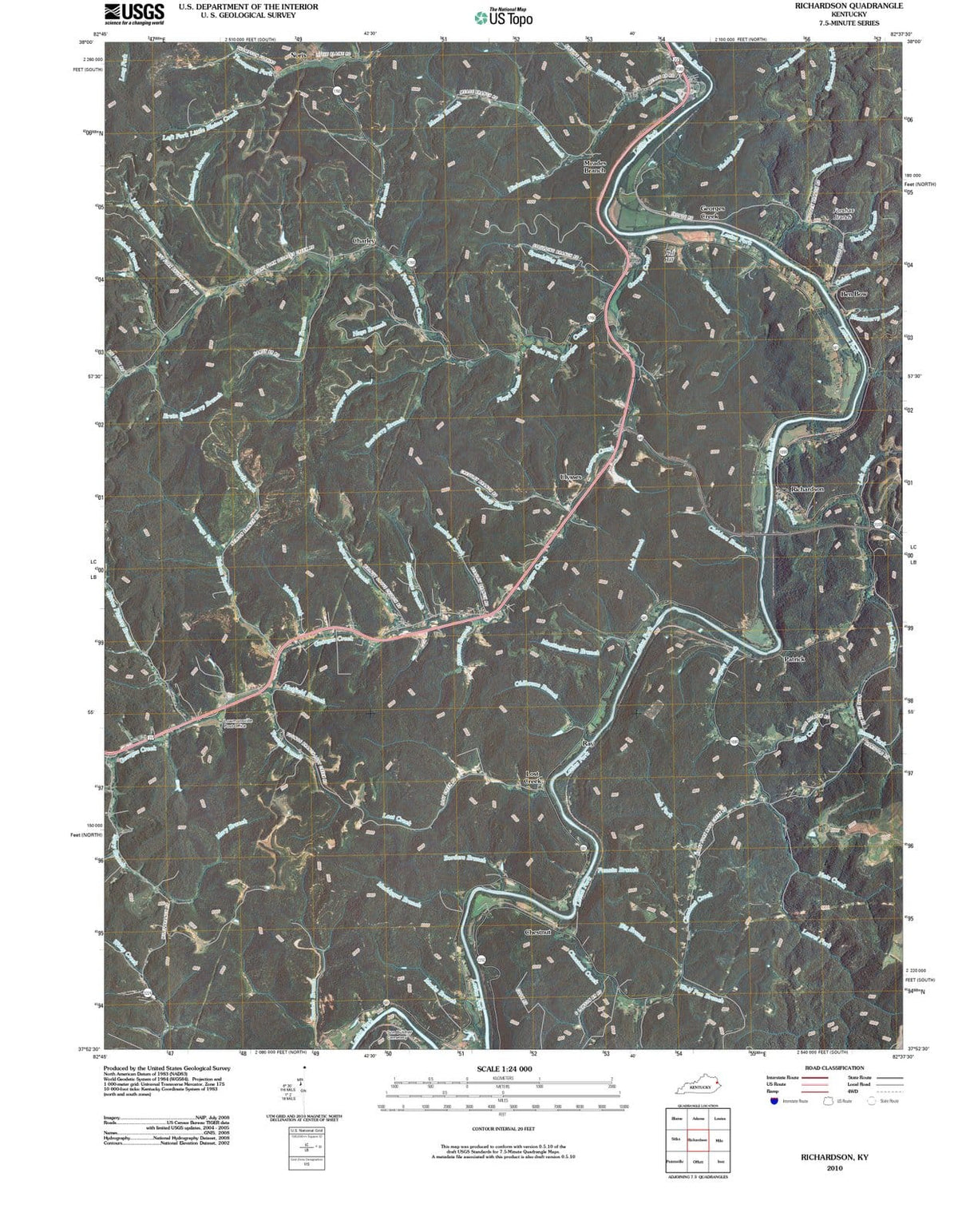 2010 Richardson, KY - Kentucky - USGS Topographic Map
