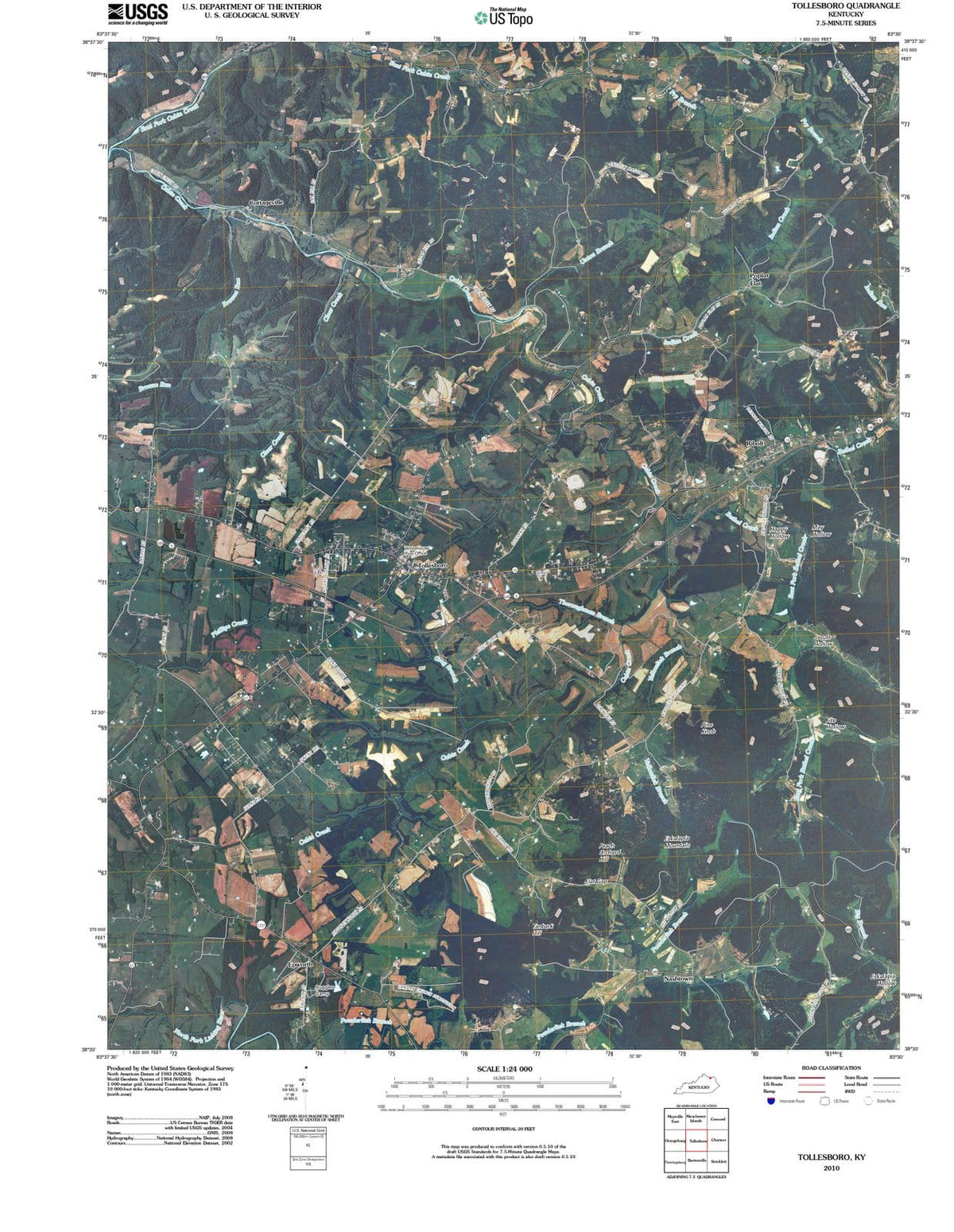 2010 Tollesboro, KY - Kentucky - USGS Topographic Map