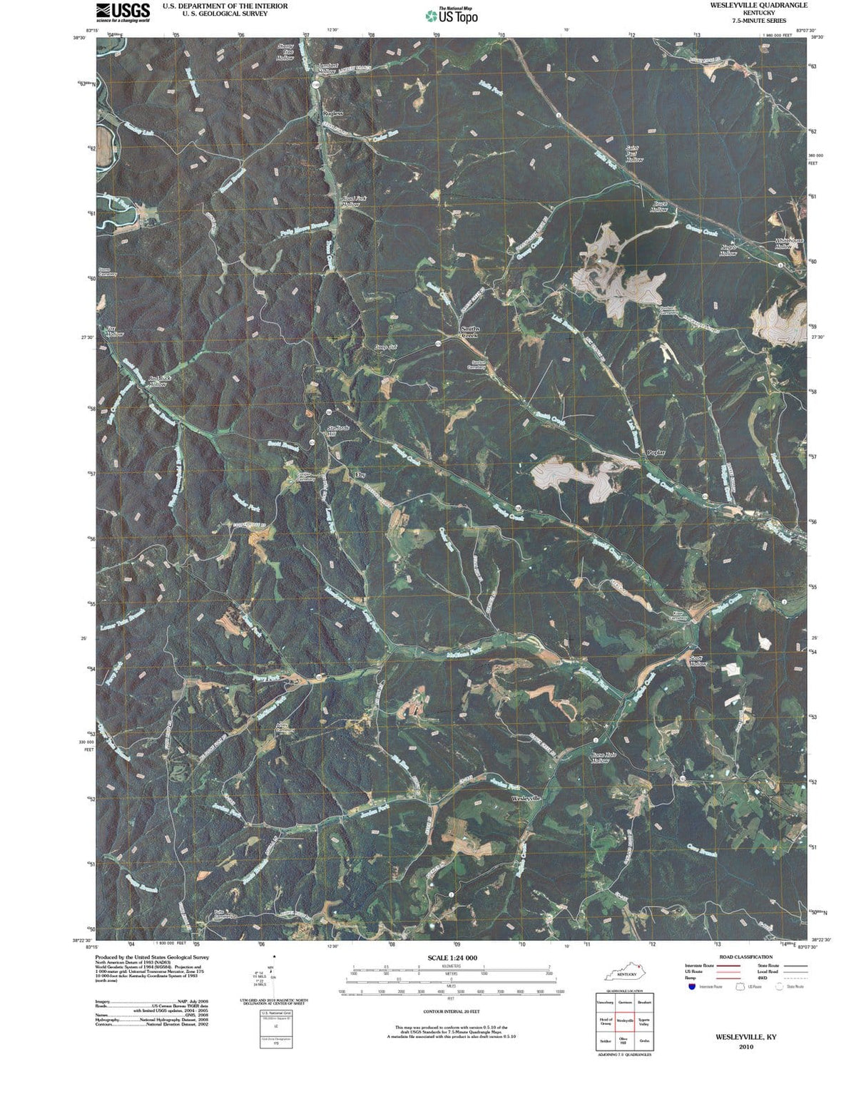 2010 Wesleyville, KY - Kentucky - USGS Topographic Map