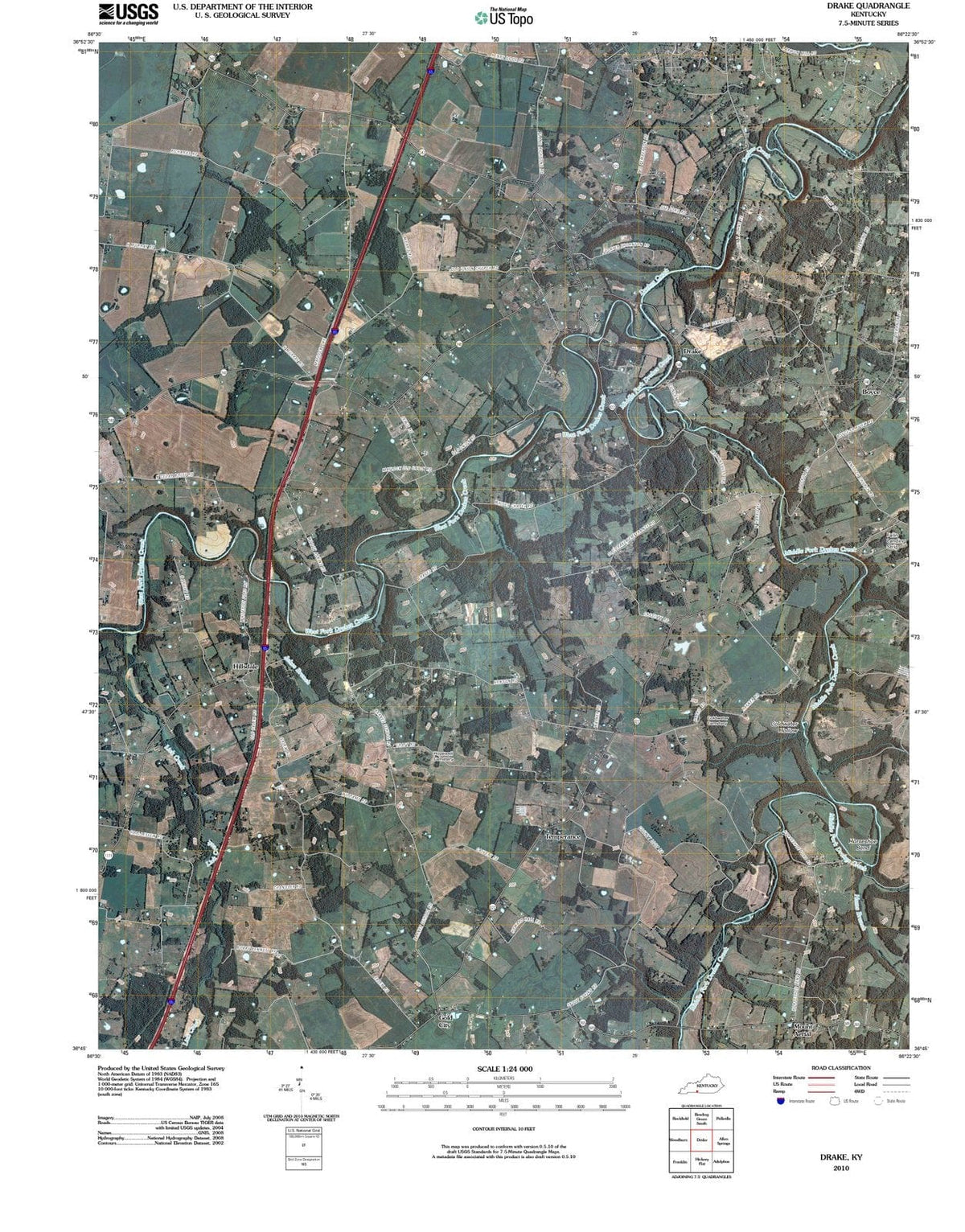 2010 Drake, KY - Kentucky - USGS Topographic Map