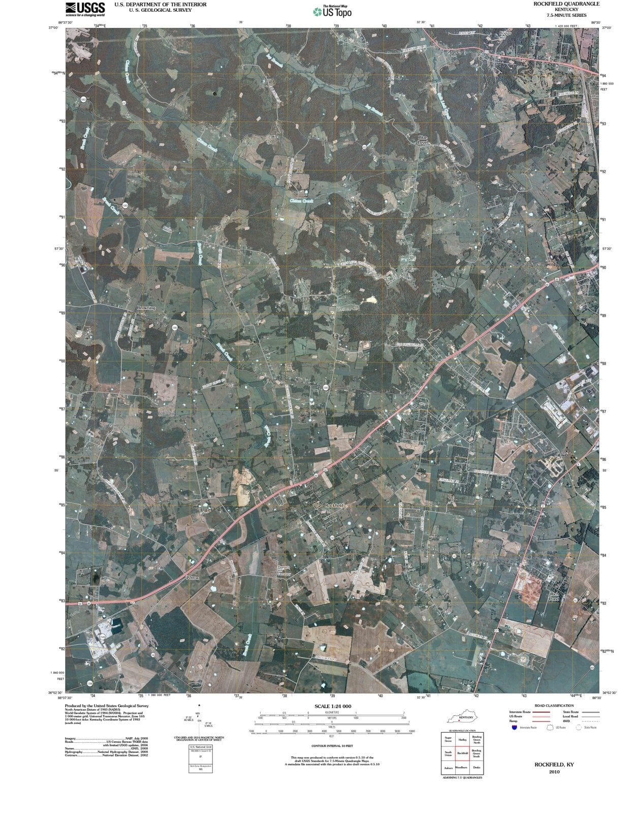 2010 Rockfield, KY - Kentucky - USGS Topographic Map