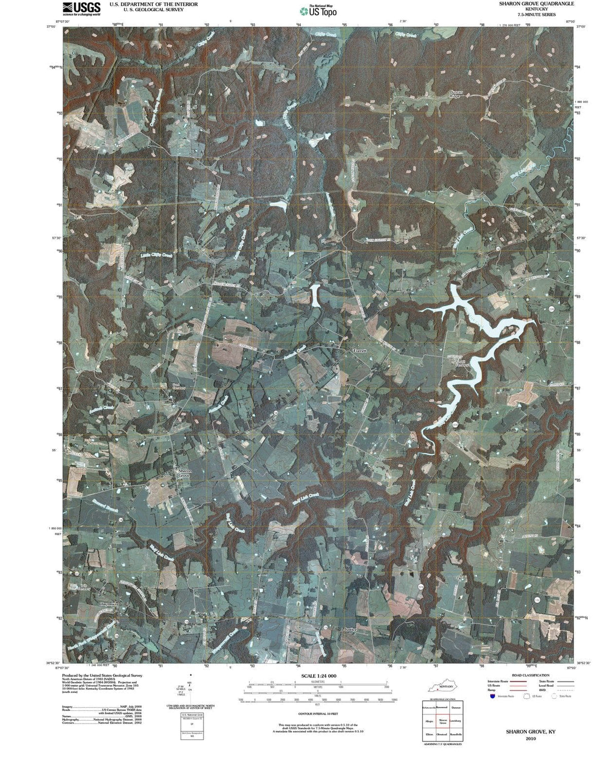 2010 Sharon Grove, KY - Kentucky - USGS Topographic Map