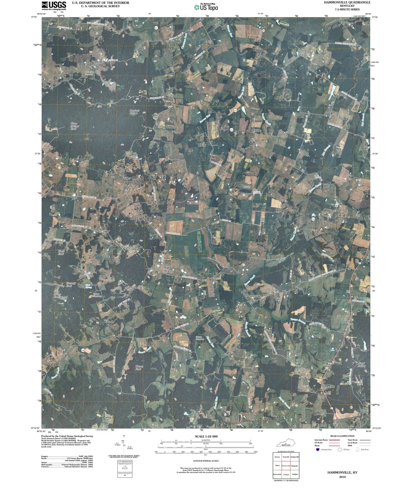 2010 Hammonville, KY - Kentucky - USGS Topographic Map