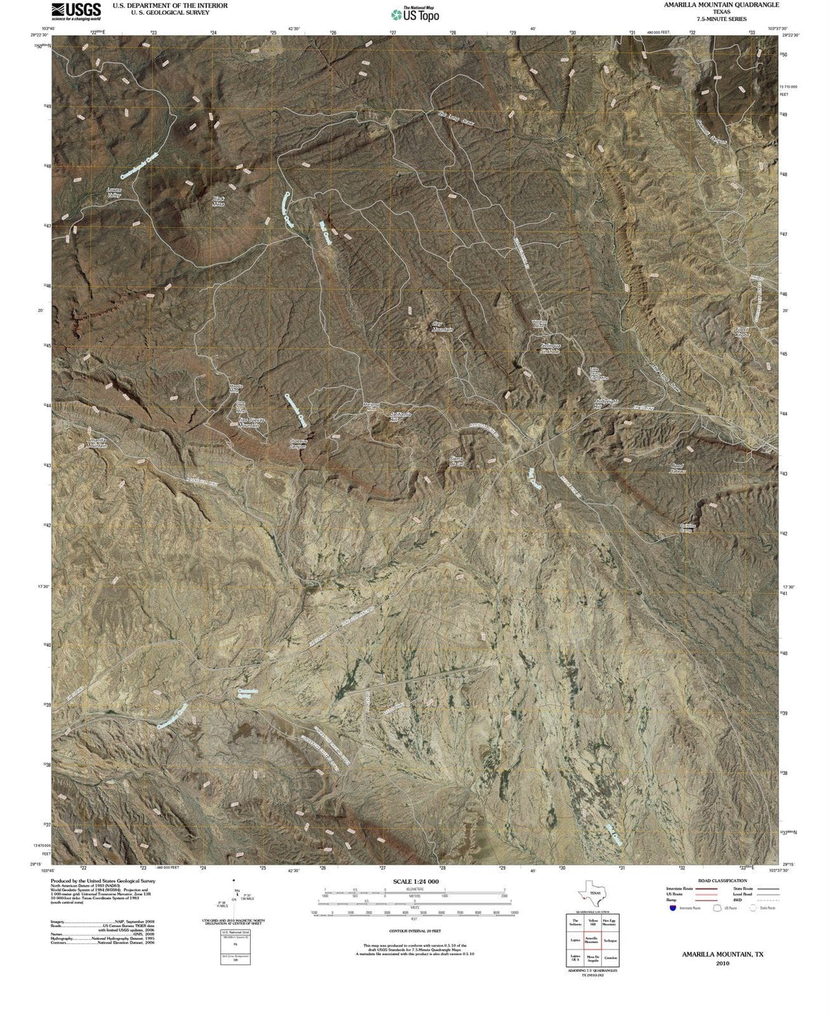 2010 Amarilla Mountain, TX - Texas - USGS Topographic Map