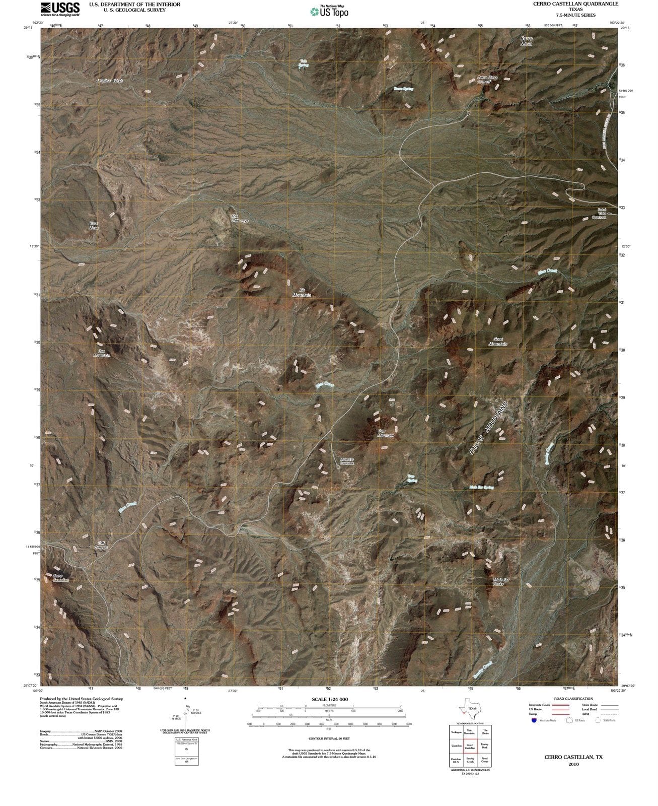 2010 Cerro Castellan, TX - Texas - USGS Topographic Map