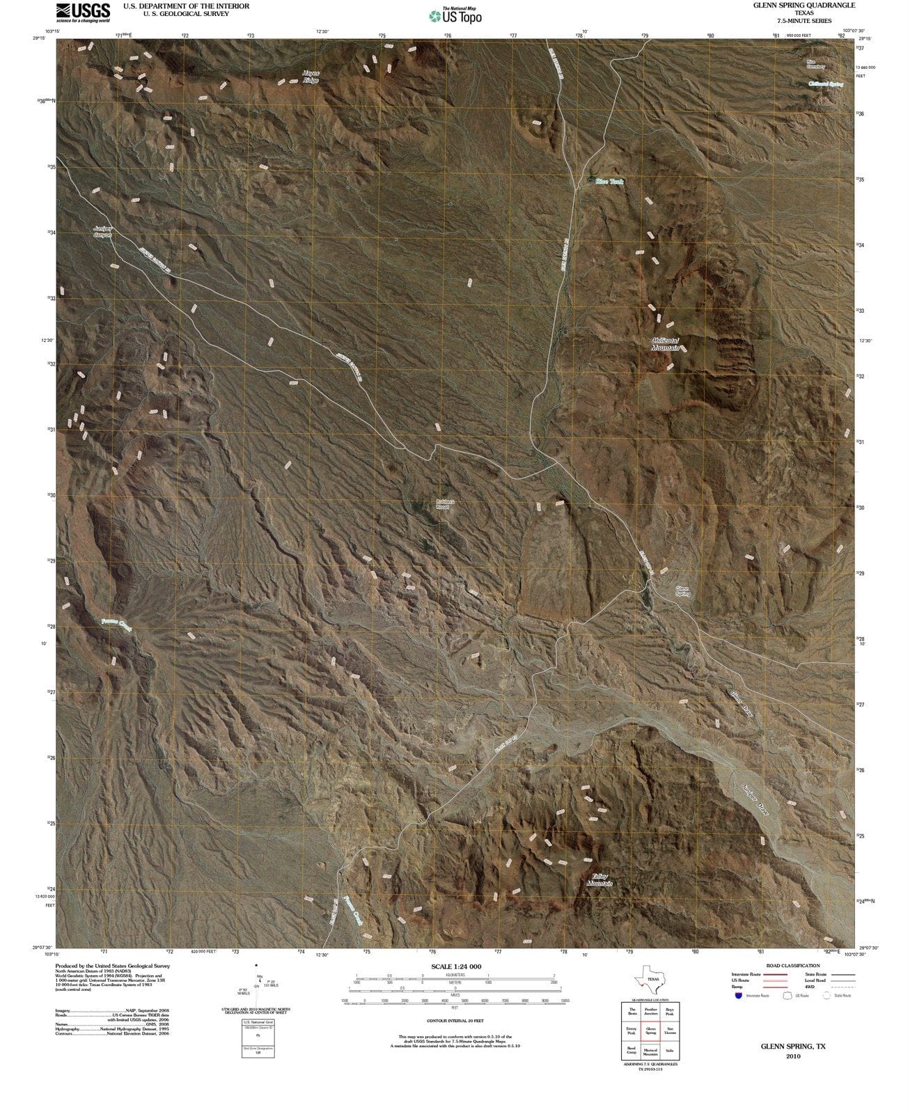 2010 Glenn Spring, TX - Texas - USGS Topographic Map