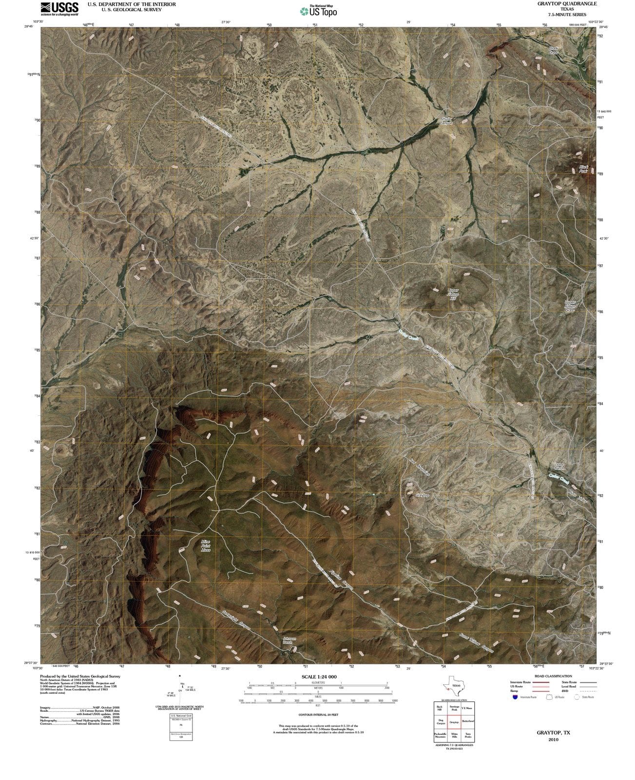 2010 Graytop, TX - Texas - USGS Topographic Map