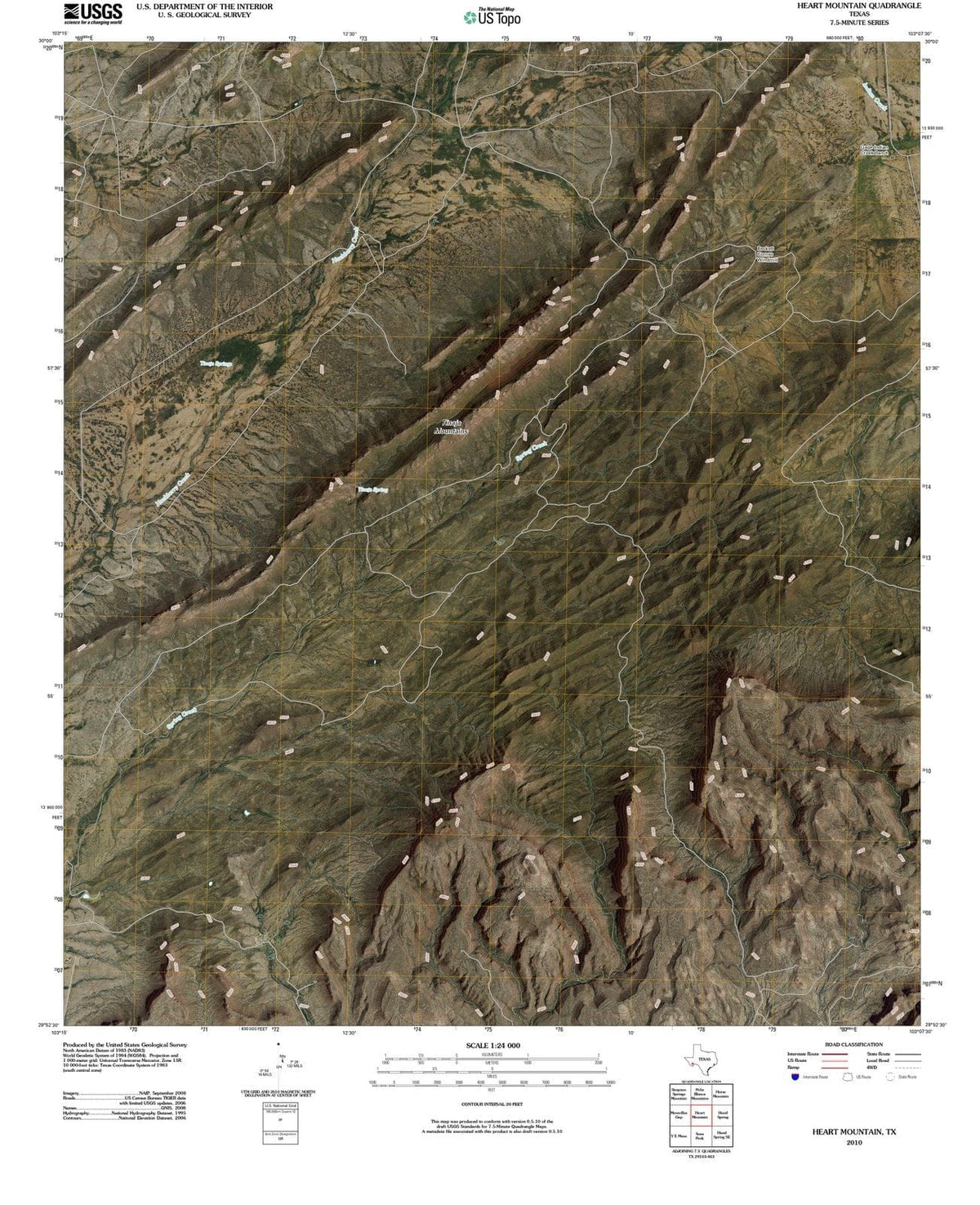 2010 Heart Mountain, TX - Texas - USGS Topographic Map