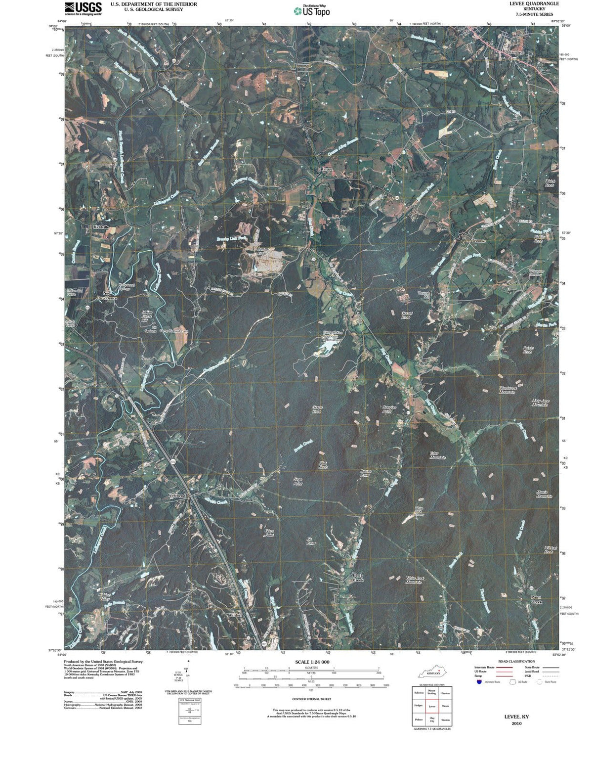 2010 Levee, KY - Kentucky - USGS Topographic Map