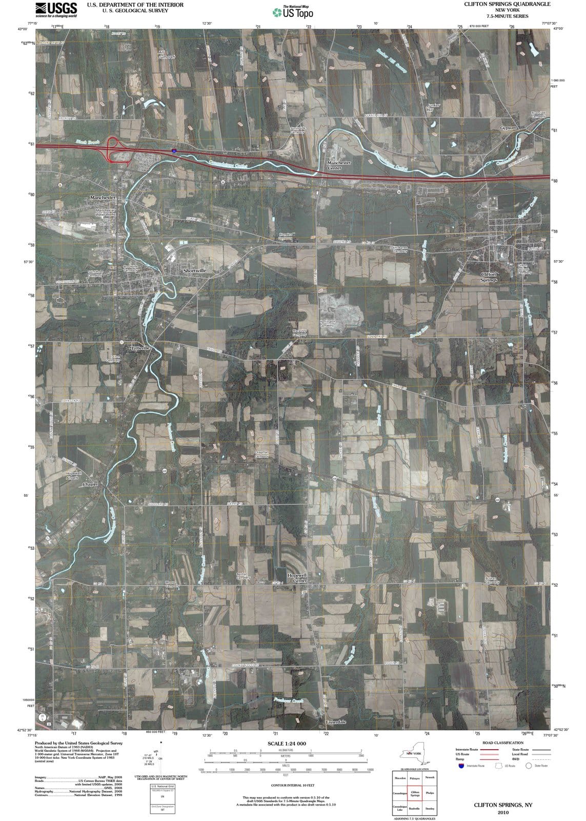 2010 Clifton Springs, NY - New York - USGS Topographic Map