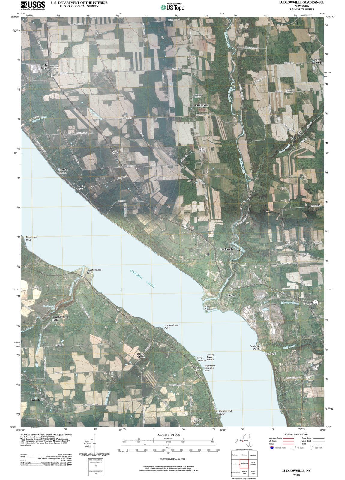 2010 Ludlowville, NY - New York - USGS Topographic Map