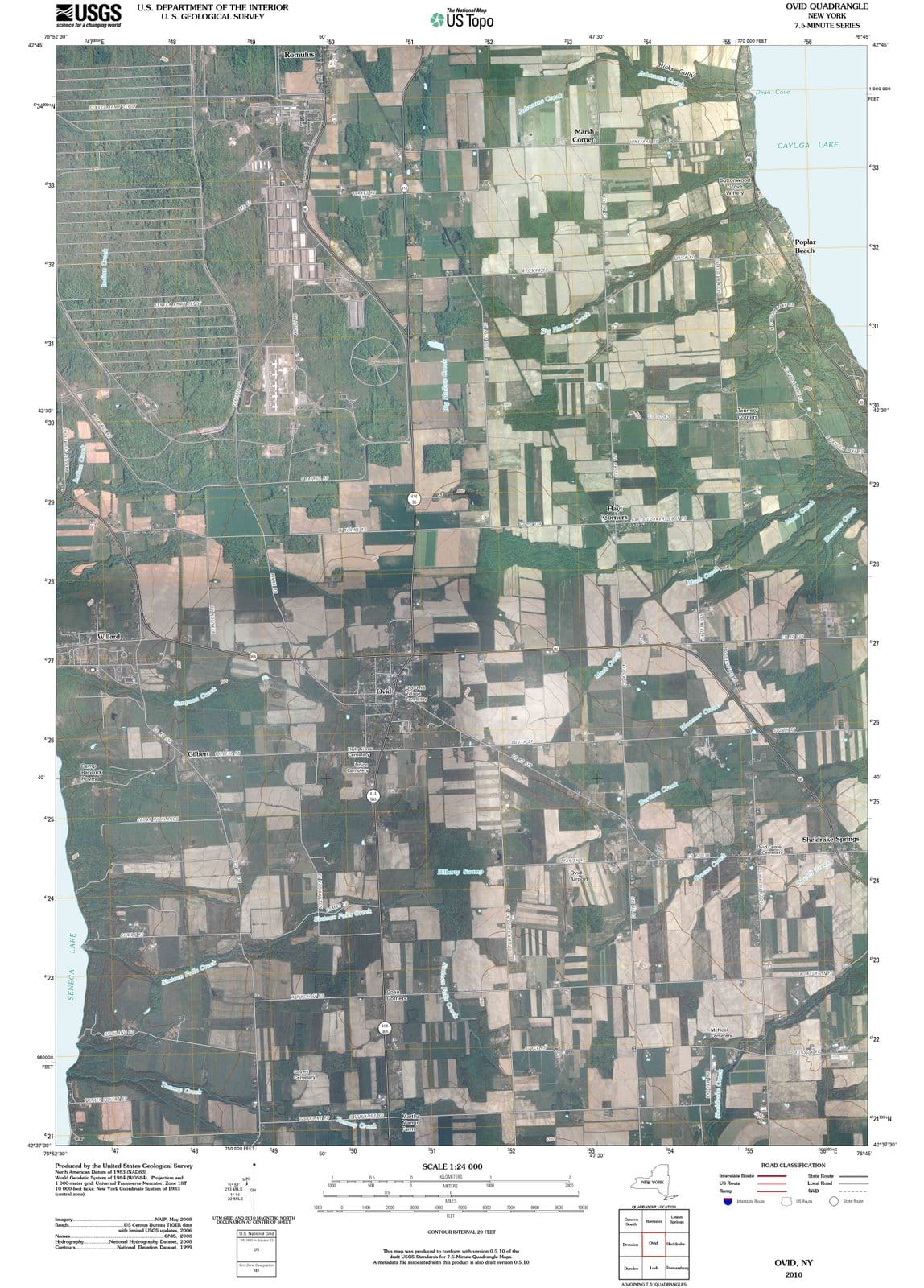 2010 Ovid, NY - New York - USGS Topographic Map