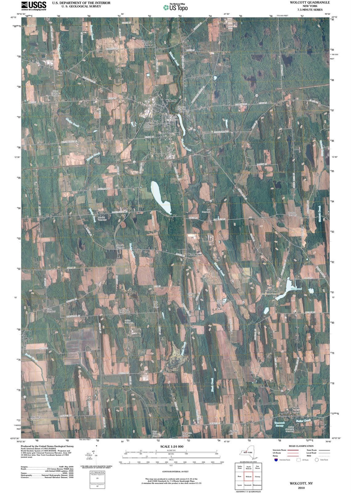 2010 Wolcott, NY - New York - USGS Topographic Map