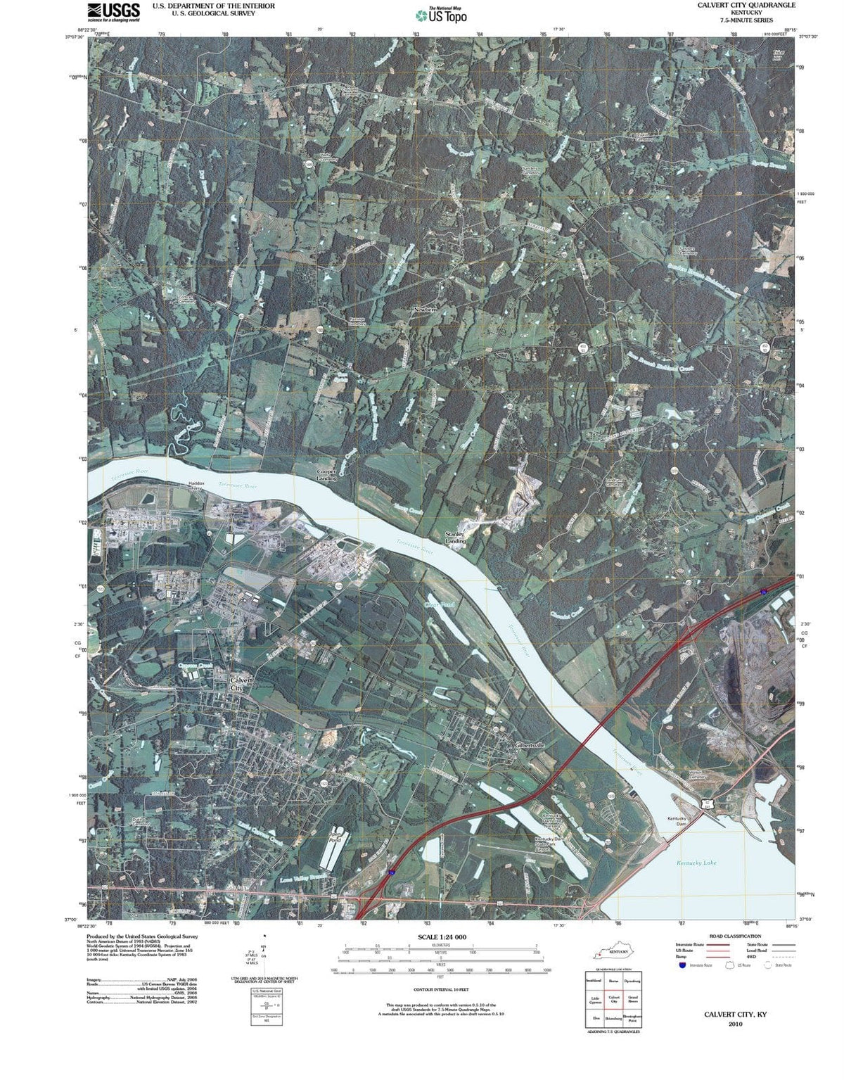 2010 Calvert City, KY - Kentucky - USGS Topographic Map