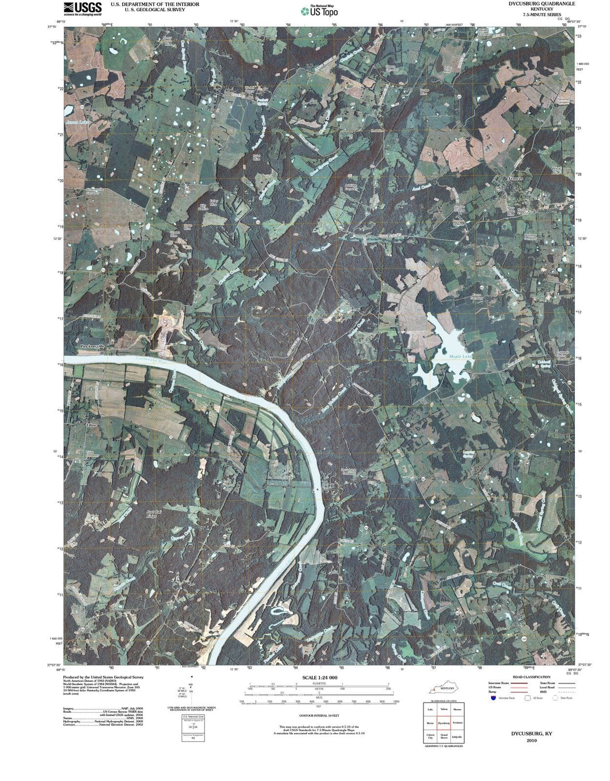 2010 Dycusburg, KY - Kentucky - USGS Topographic Map