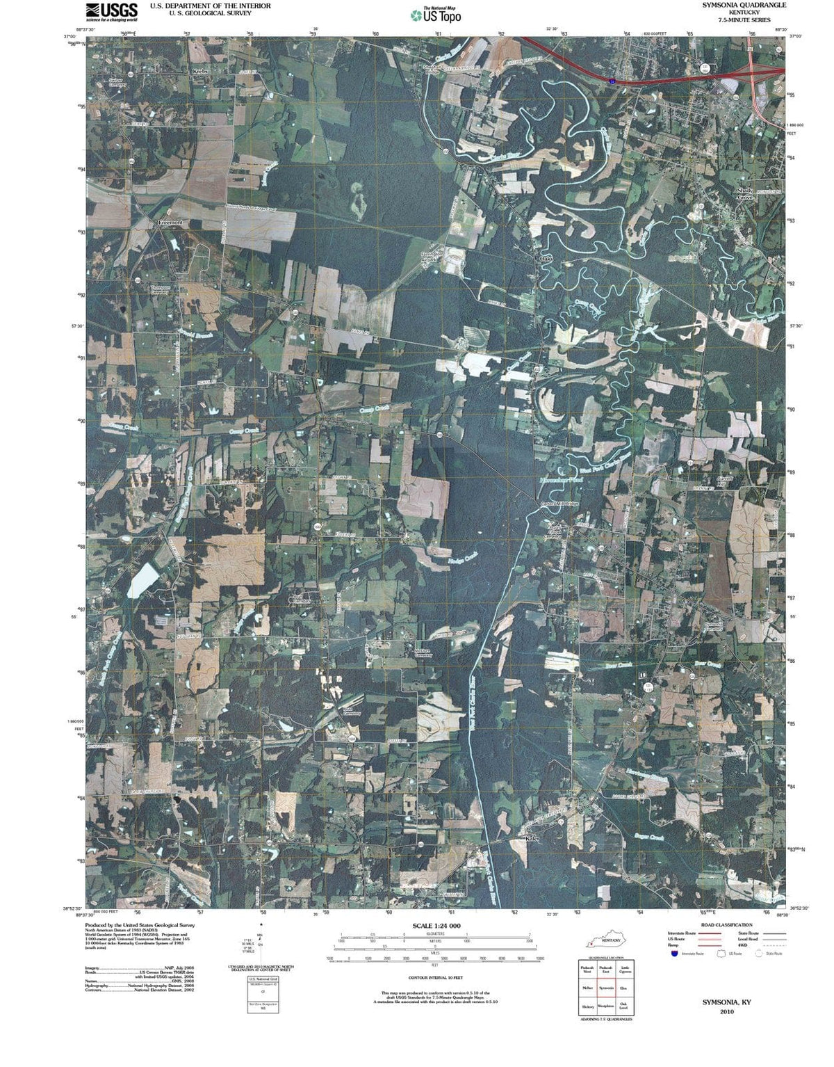 2010 Symsonia, KY - Kentucky - USGS Topographic Map