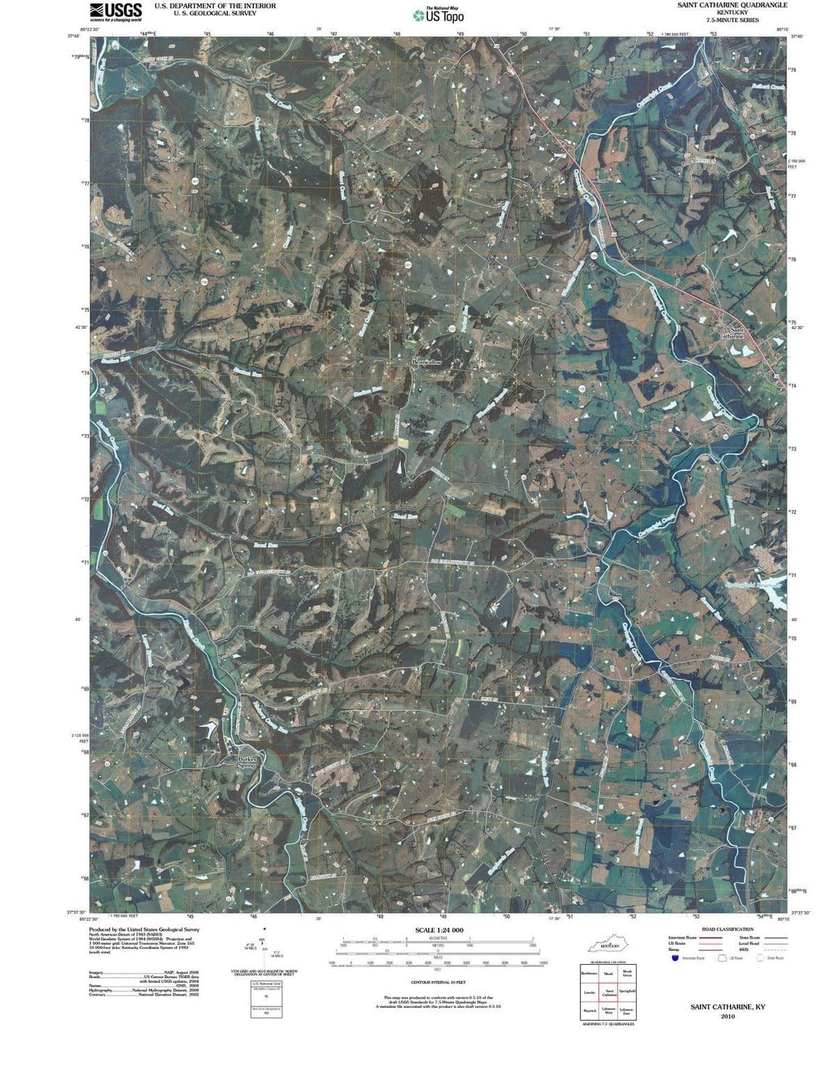 2010 Saint Catharine, KY - Kentucky - USGS Topographic Map