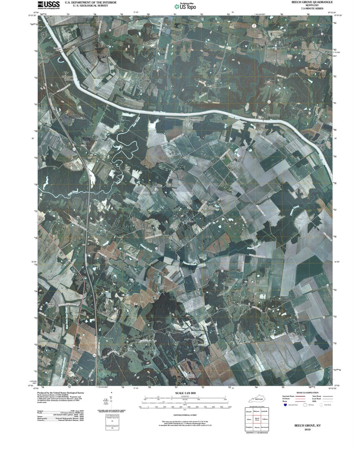 2010 Beech Grove, KY - Kentucky - USGS Topographic Map