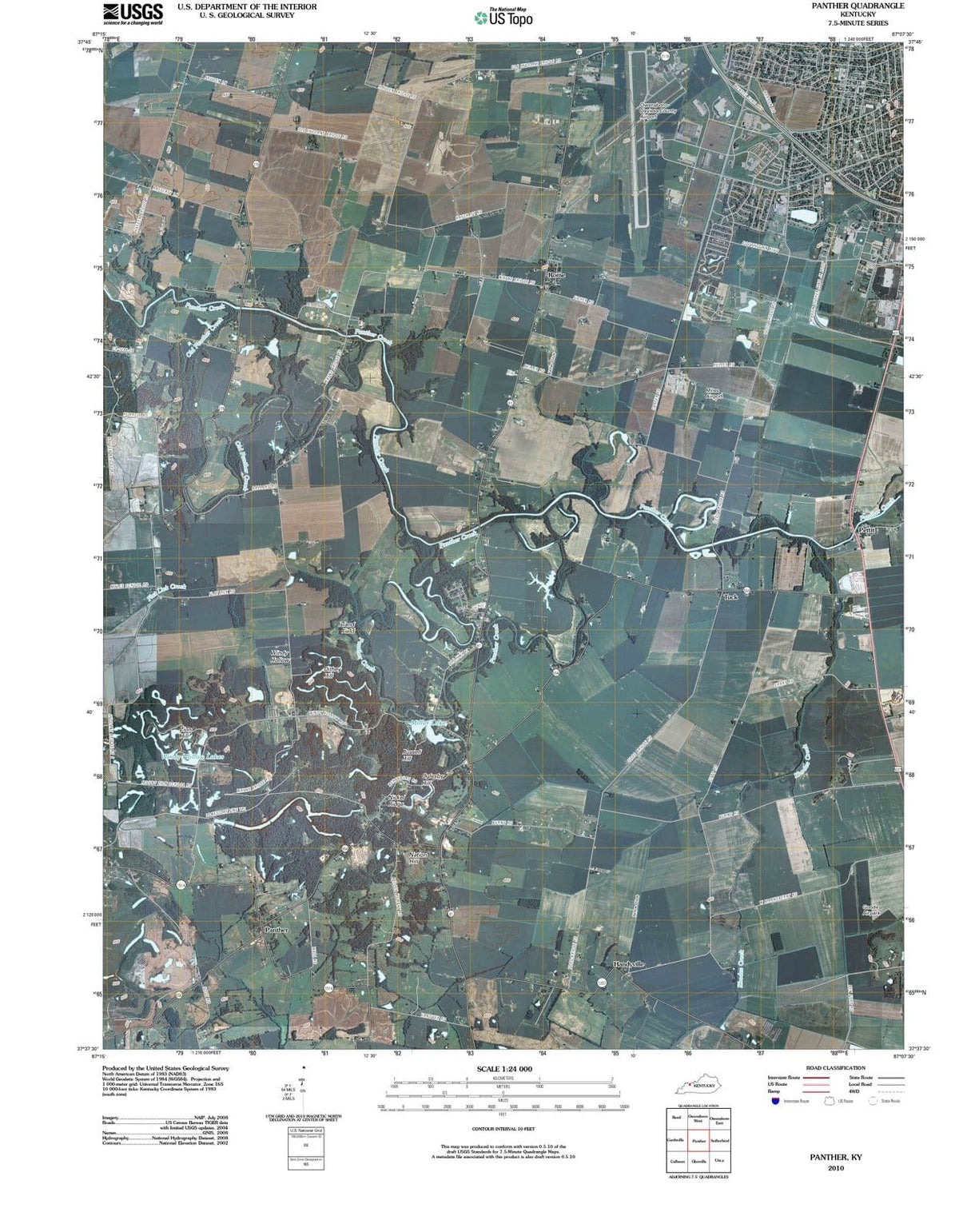 2010 Panther, KY - Kentucky - USGS Topographic Map
