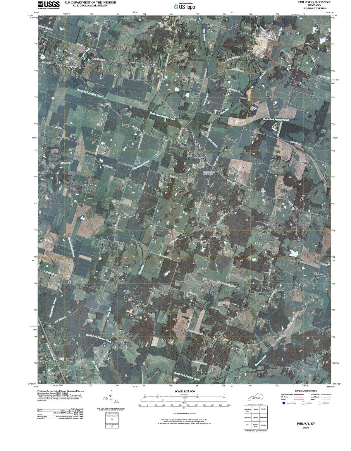 2010 Philpot, KY - Kentucky - USGS Topographic Map