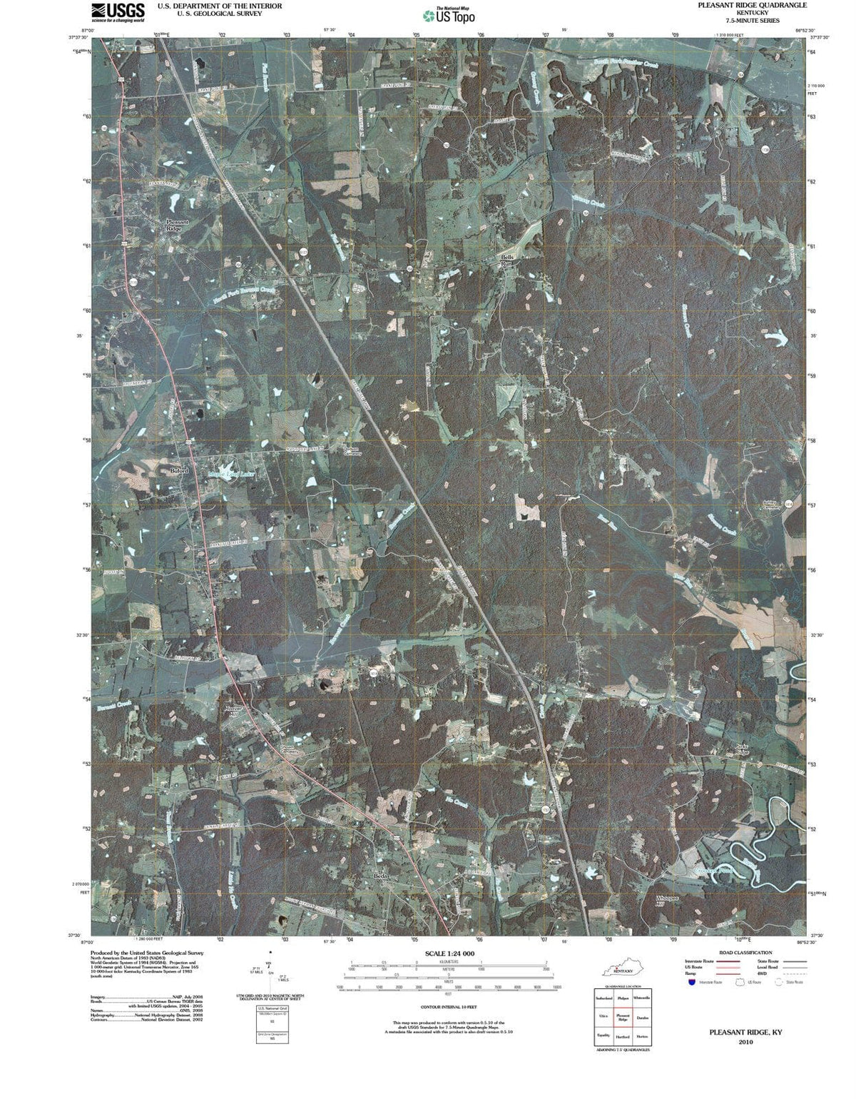 2010 Pleasant Ridge, KY - Kentucky - USGS Topographic Map