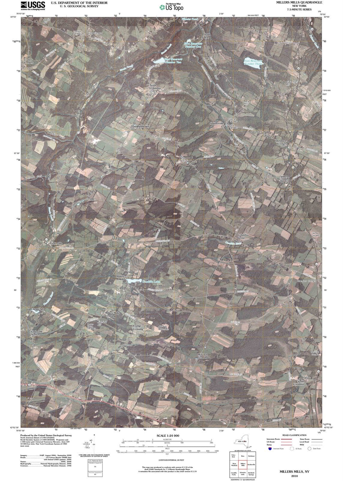 2010 Millers Mills, NY - New York - USGS Topographic Map