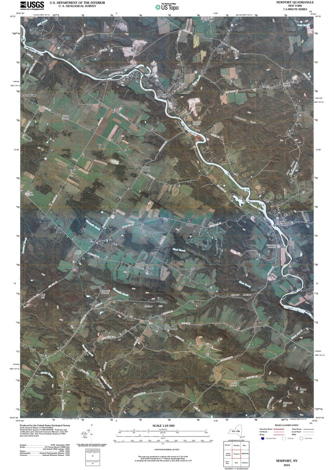 2010 Newport, NY - New York - USGS Topographic Map