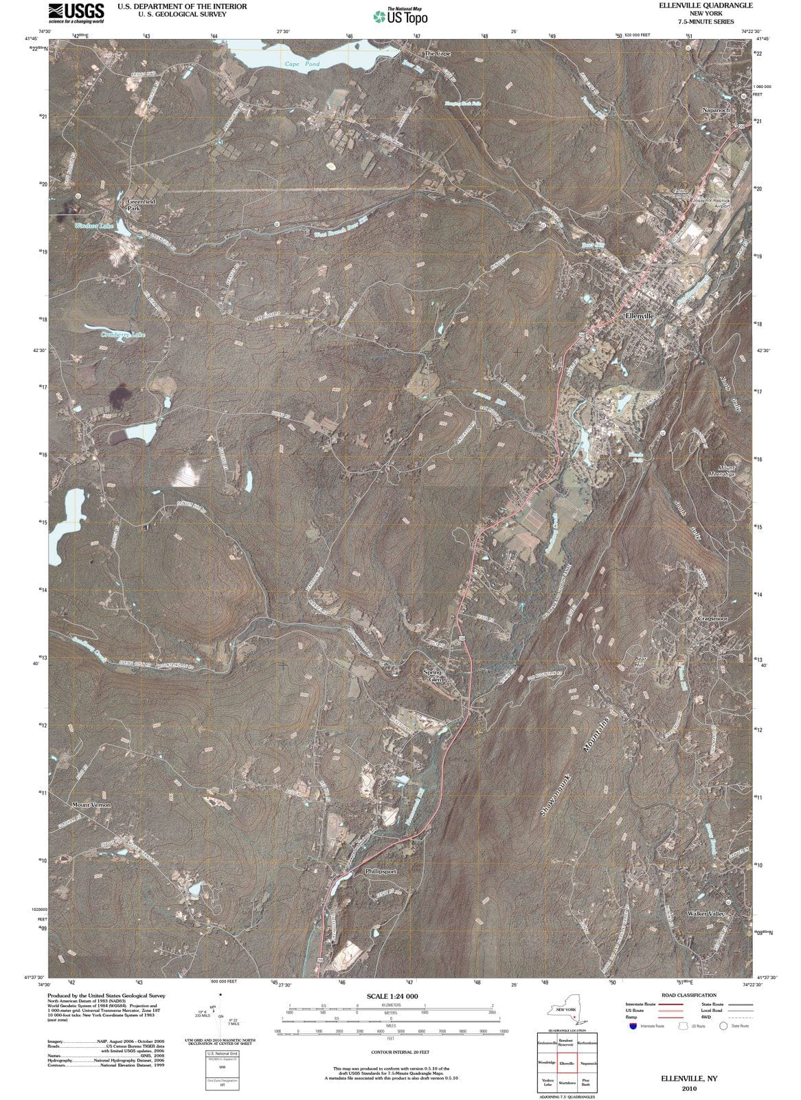 2010 Ellenville, NY - New York - USGS Topographic Map
