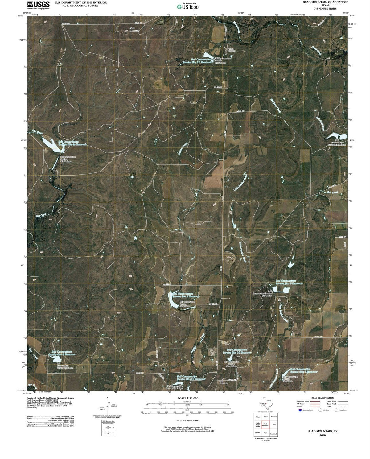 2010 Bead Mountain, TX - Texas - USGS Topographic Map