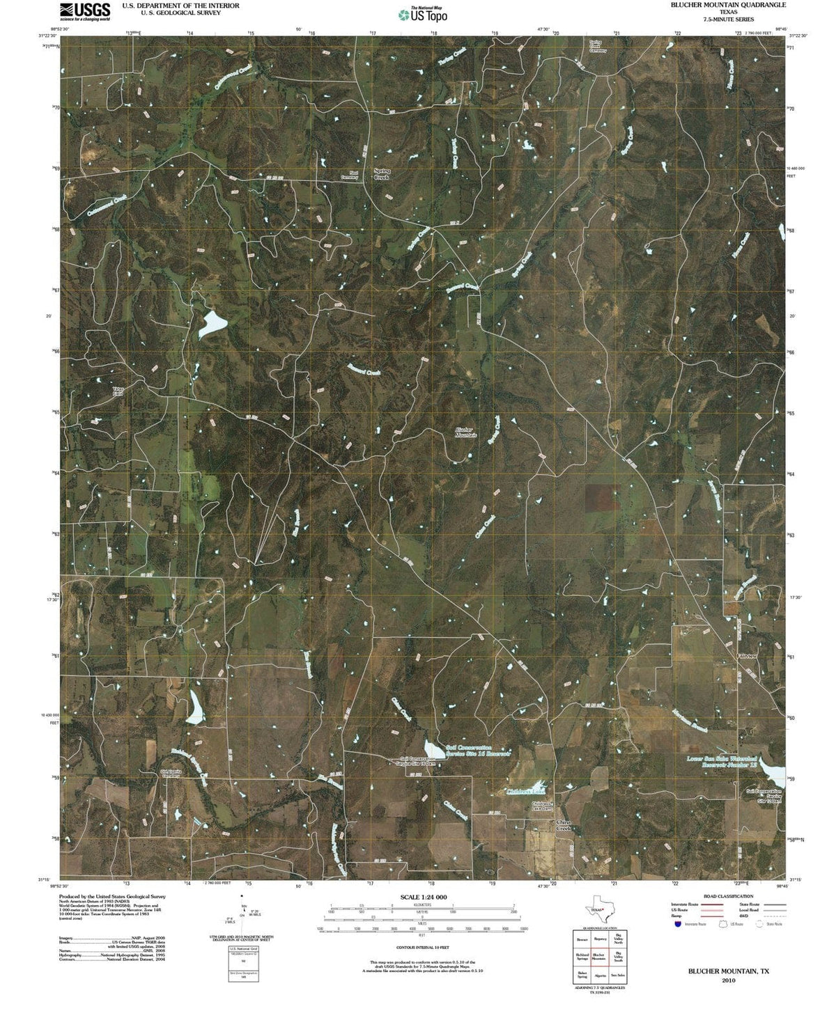 2010 Blucher Mountain, TX - Texas - USGS Topographic Map