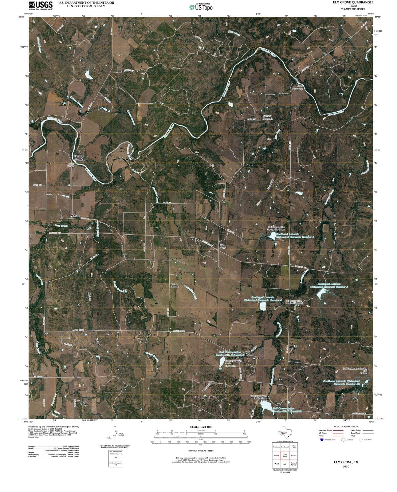 2010 Elm Grove, TX - Texas - USGS Topographic Map