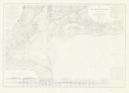 Historic Nautical Map - New York Bay And Harborand The Environs, 1845 NOAA Chart - Vintage Wall Art