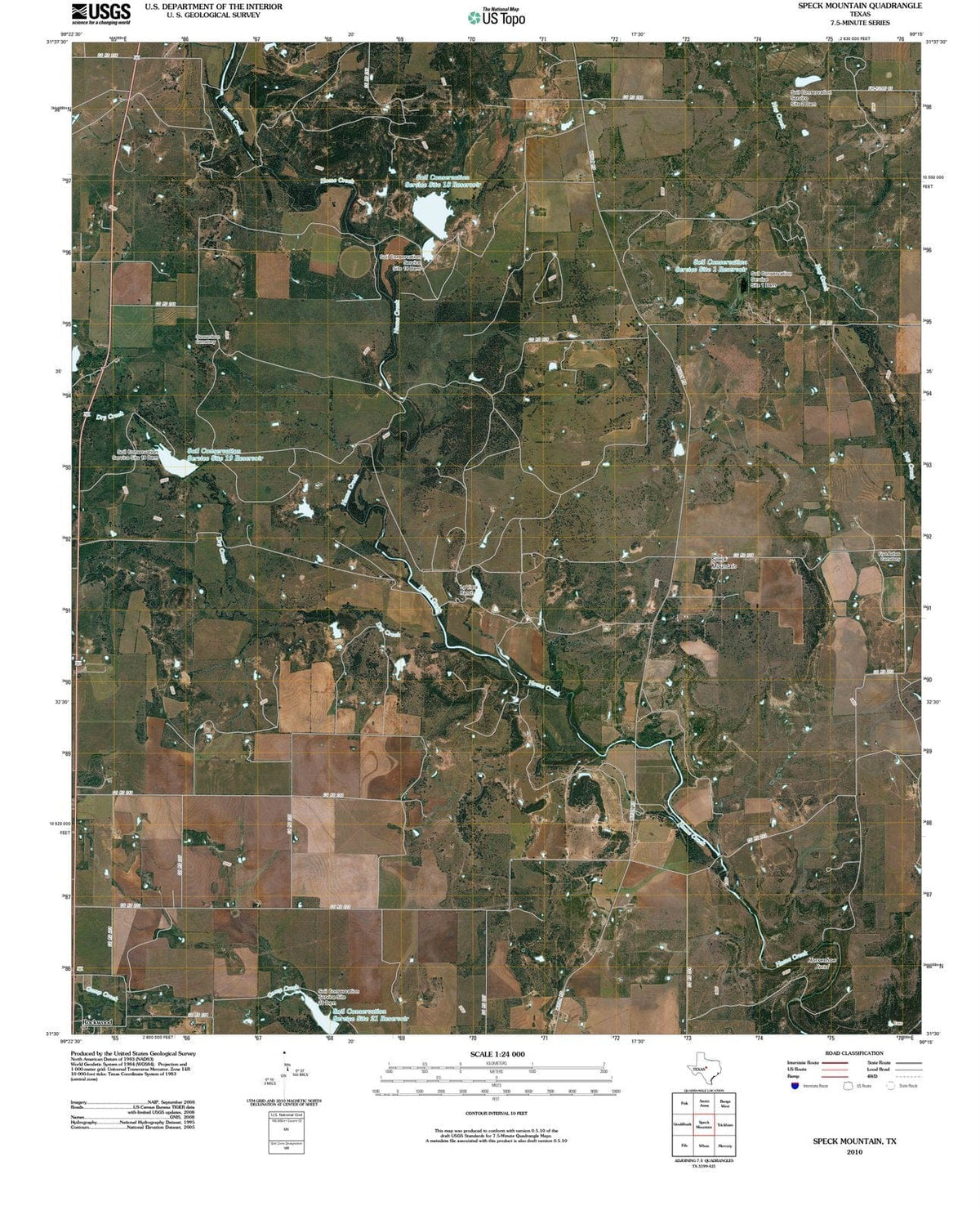 2010 Speck Mountain, TX - Texas - USGS Topographic Map