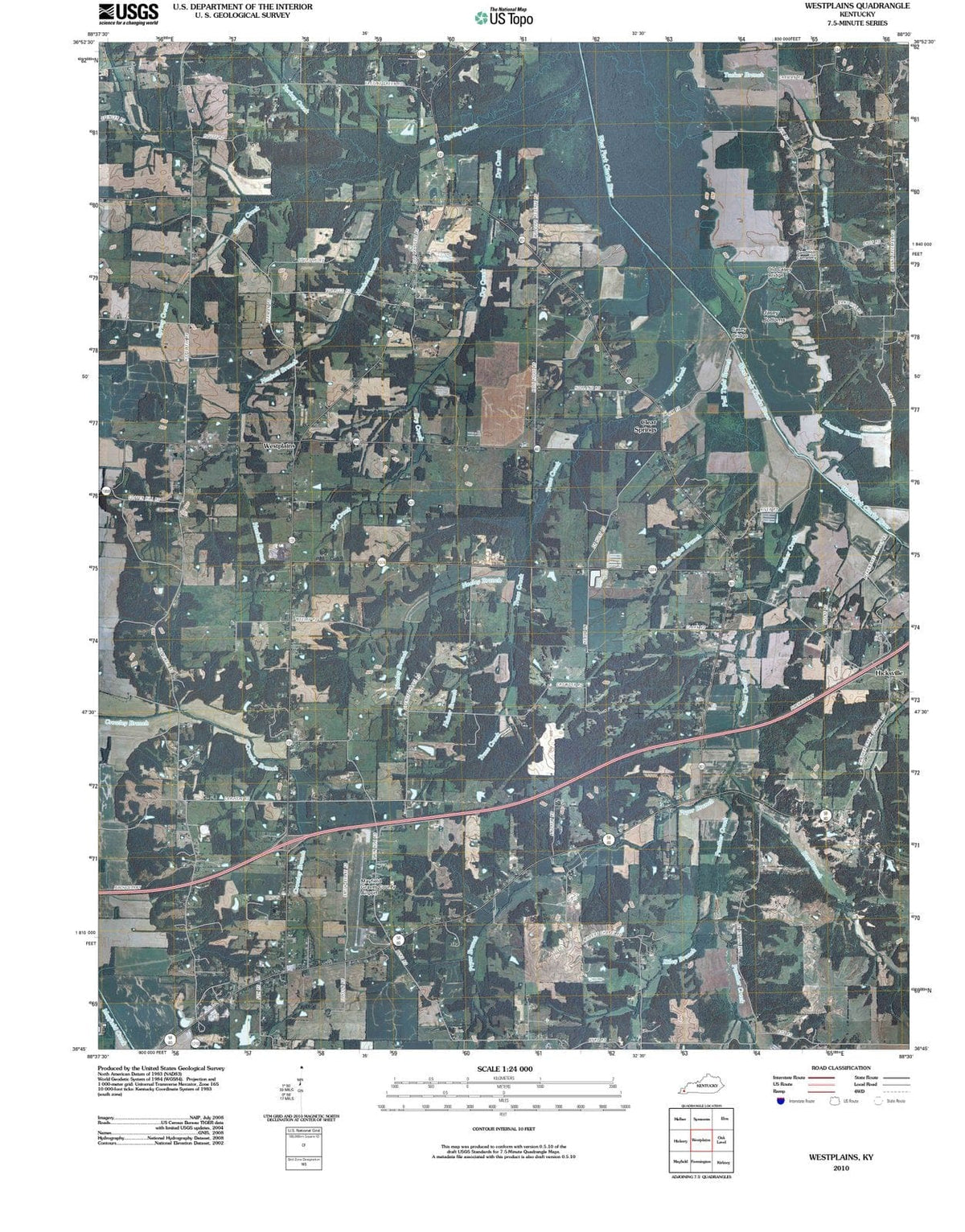 2010 Westplains, KY - Kentucky - USGS Topographic Map