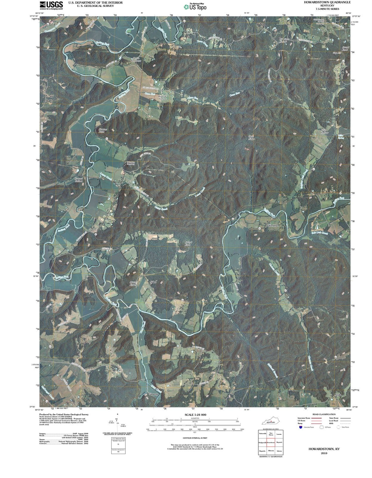 2010 Howardstown, KY - Kentucky - USGS Topographic Map