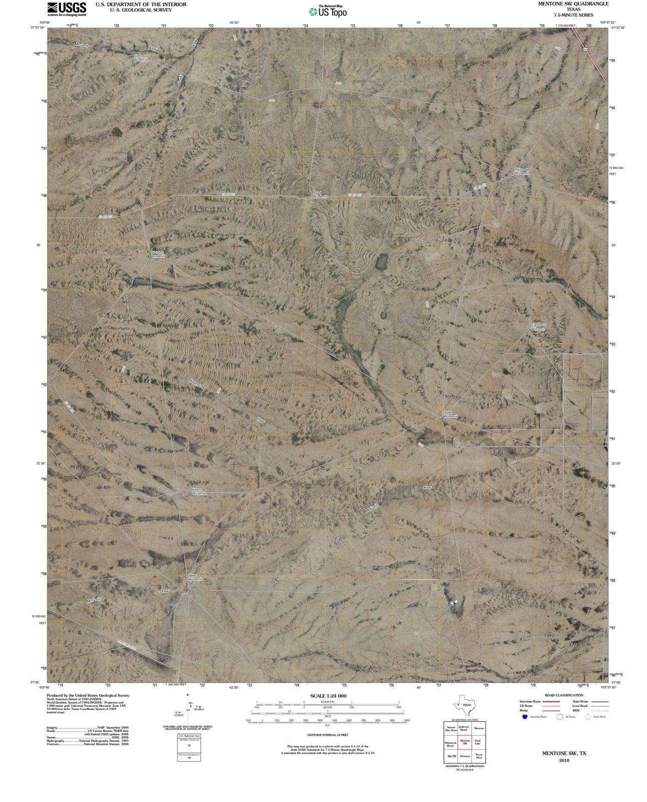 2010 Mentone, TX - Texas - USGS Topographic Map