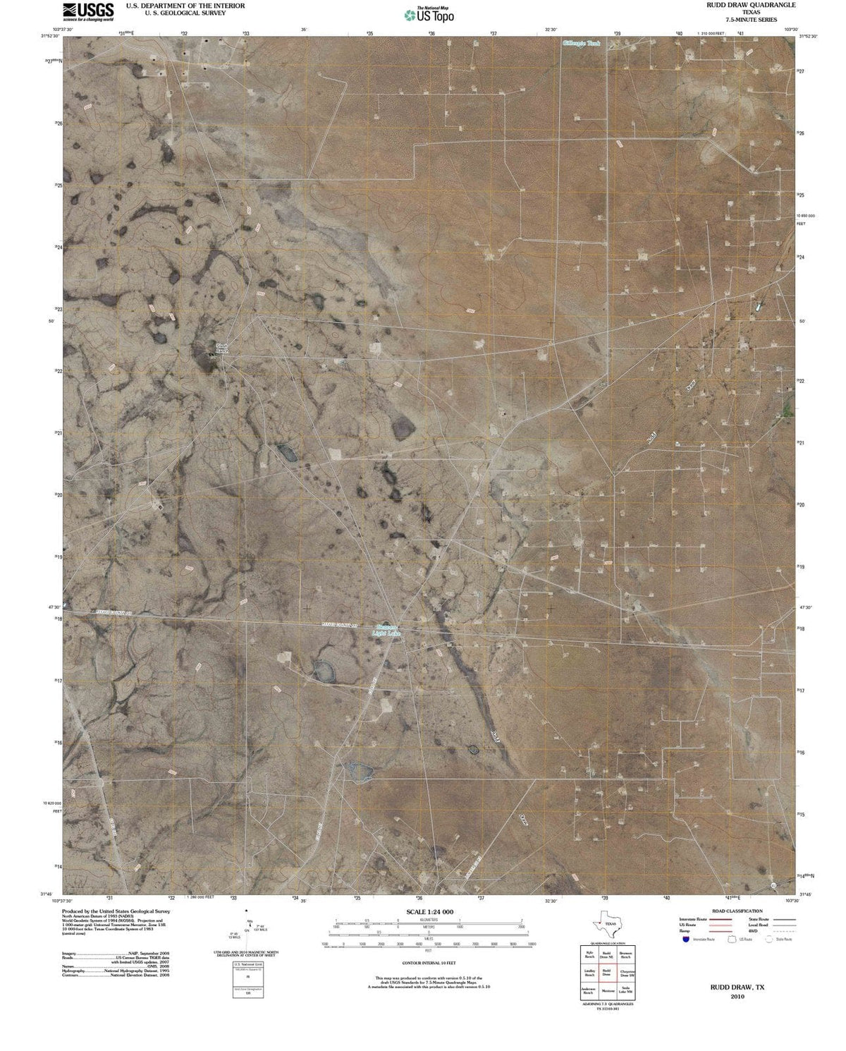 2010 Ruddraw, TX - Texas - USGS Topographic Map