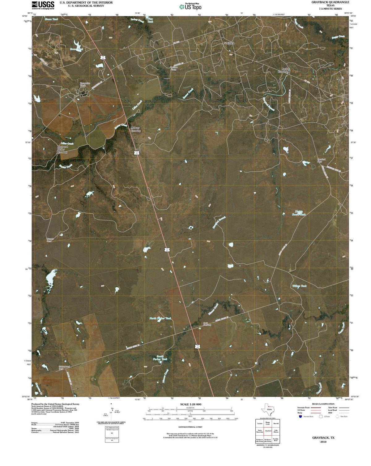 2010 Grayback, TX - Texas - USGS Topographic Map
