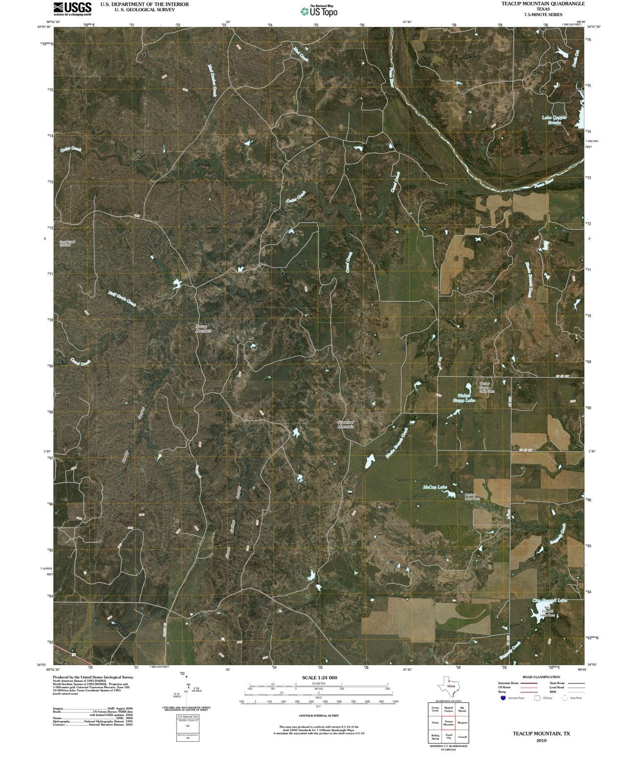 2010 Teacup Mountain, TX - Texas - USGS Topographic Map
