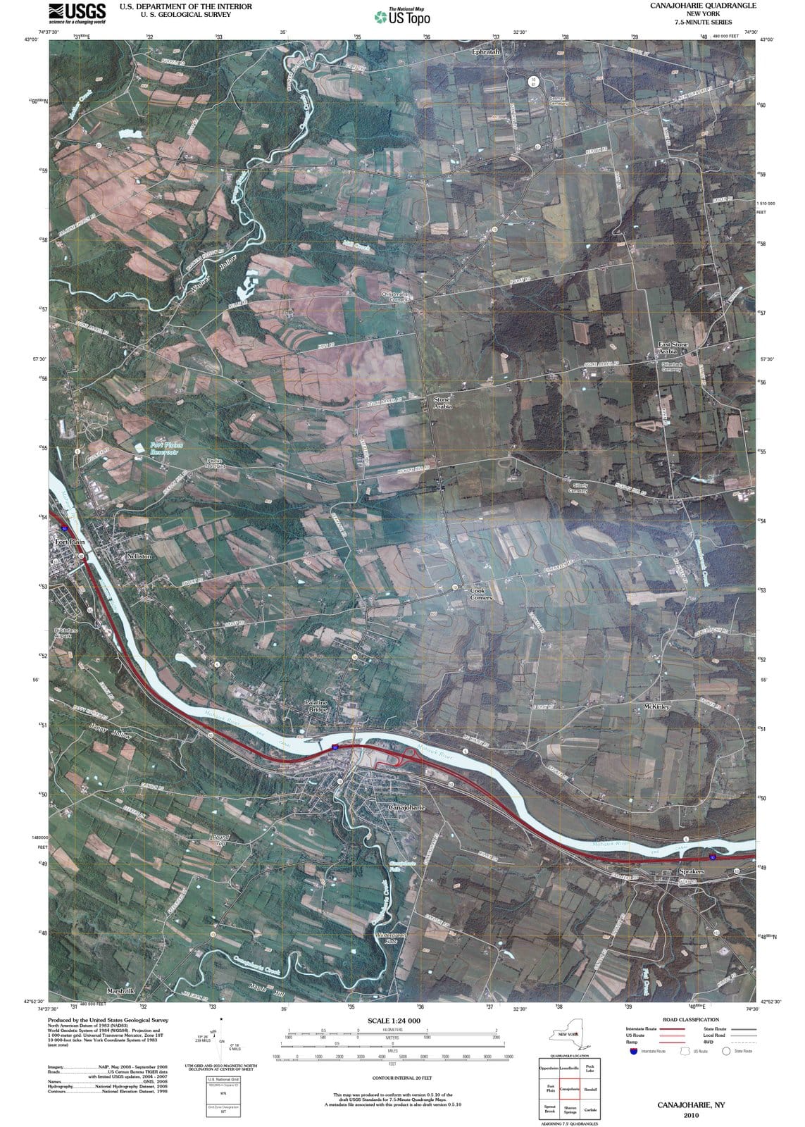 2010 Canajoharie, NY - New York - USGS Topographic Map