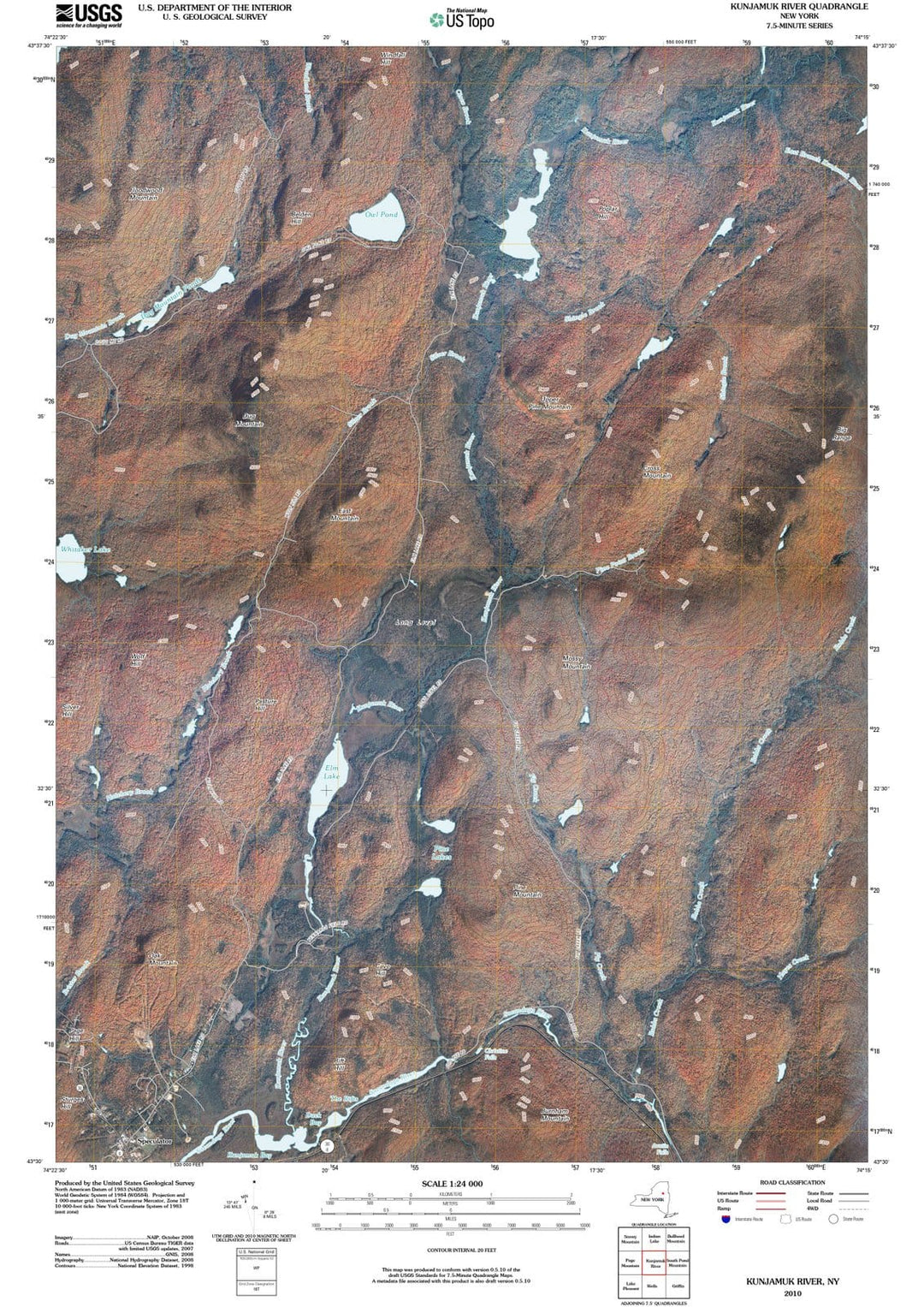 2010 Kunjamuk River, NY - New York - USGS Topographic Map