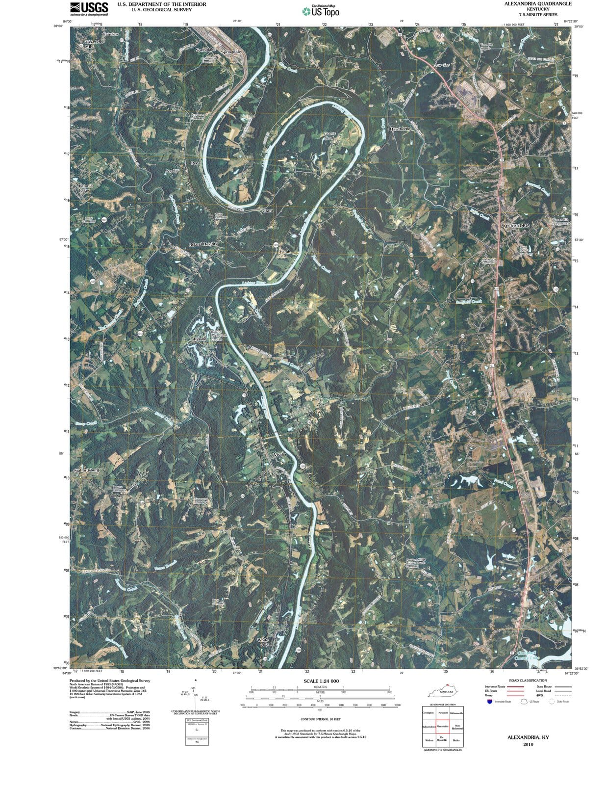 2010 Alexandria, KY - Kentucky - USGS Topographic Map