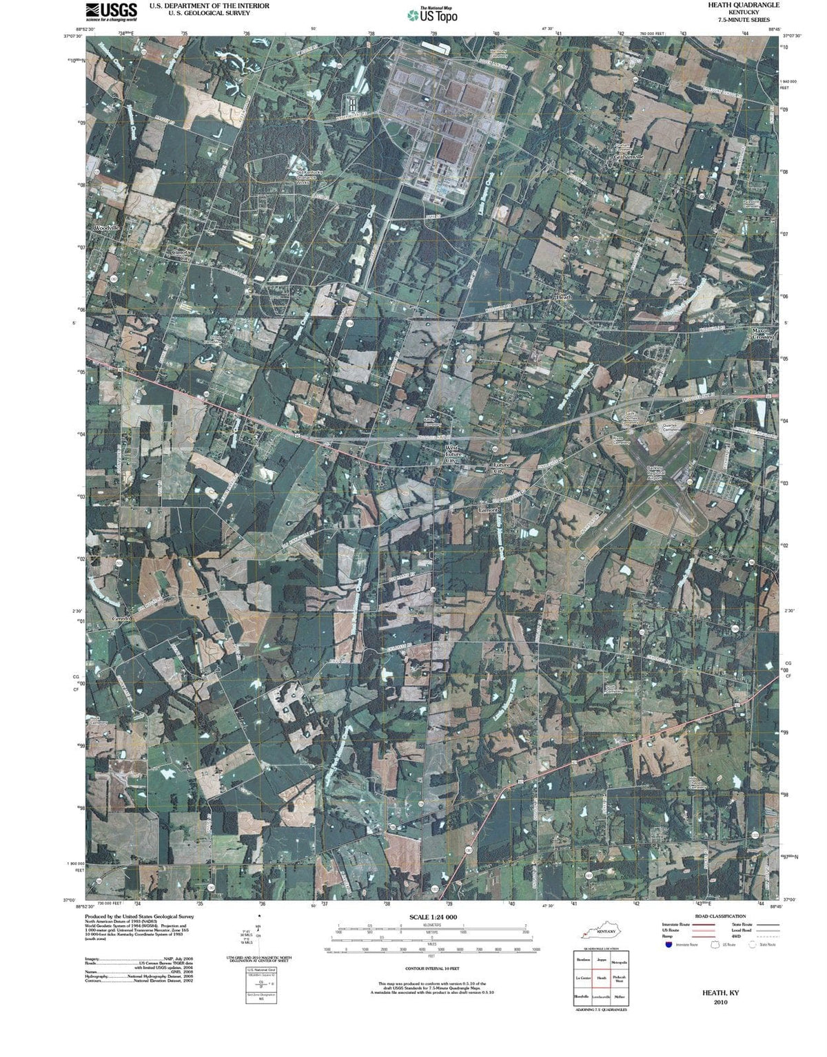 2010 Heath, KY - Kentucky - USGS Topographic Map