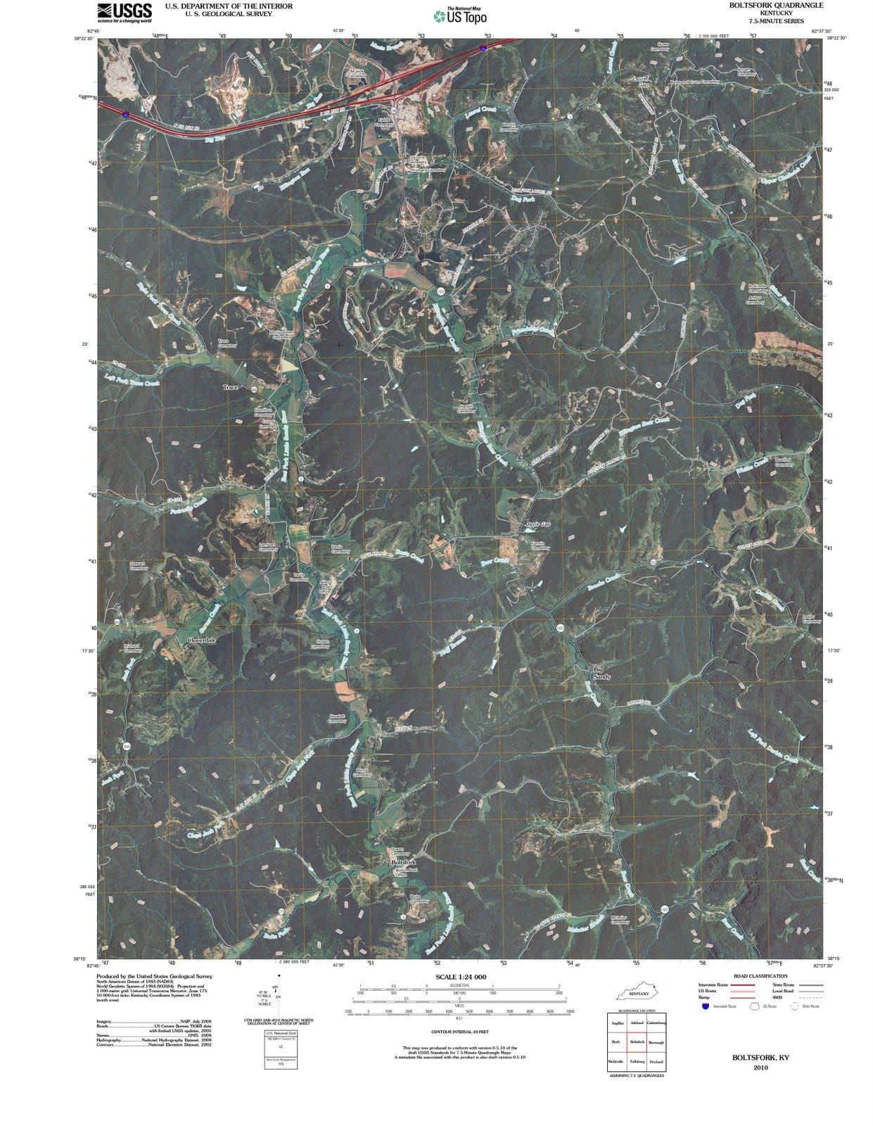 2010 Boltsfork, KY - Kentucky - USGS Topographic Map