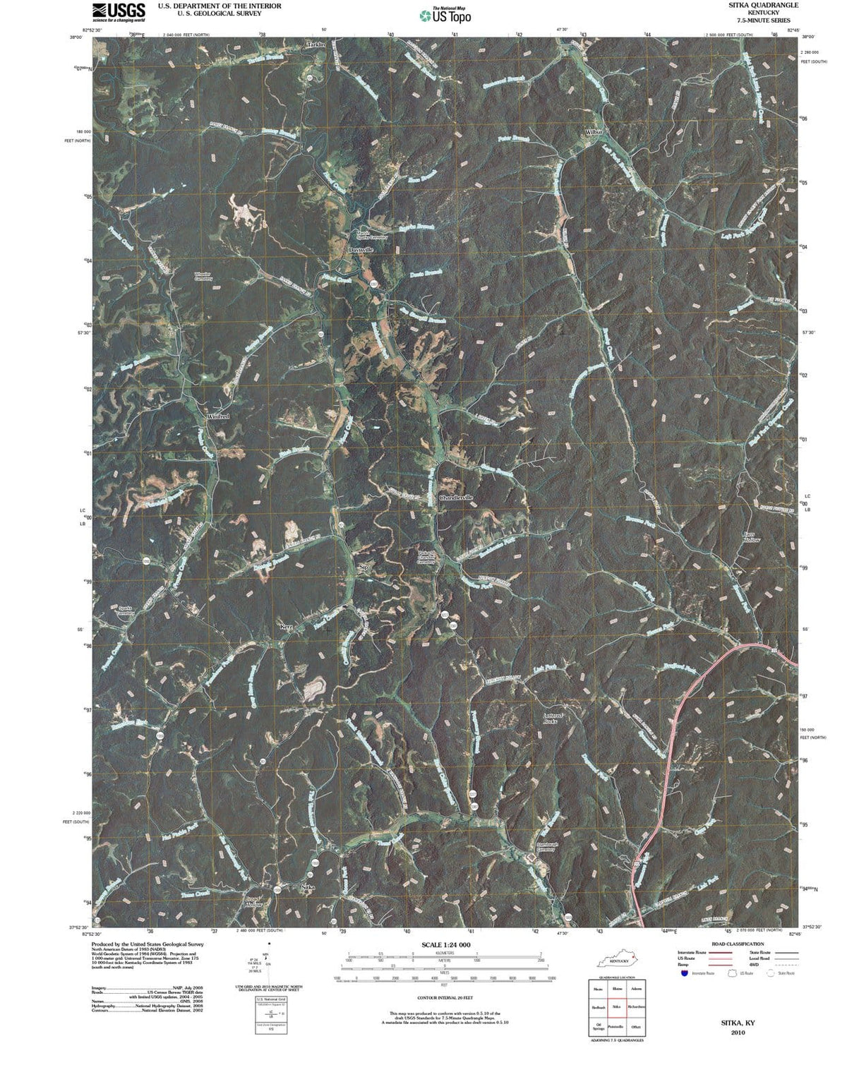 2010 Sitka, KY - Kentucky - USGS Topographic Map